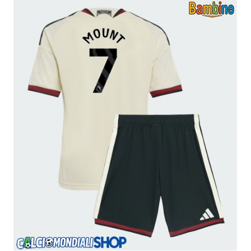 Maglie da calcio Manchester United Mason Mount #7 Terza Maglia Bambino 2026-27 Manica Corta + Pantaloni corti)